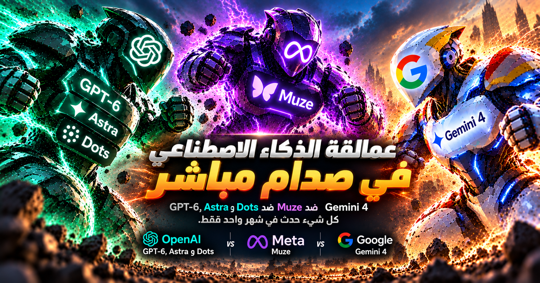 هكذا دخل عمالقة الذكاء الاصطناعي الحرب في شهر واحد: GPT-6 وGemini 4 وMuse وDots
