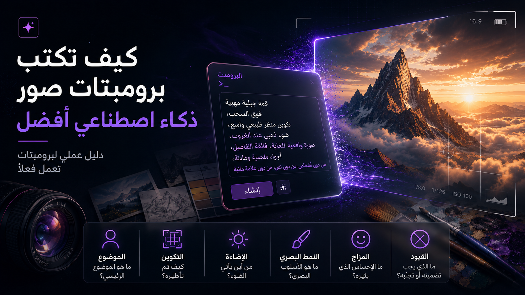 دليل كتابة برومبت الصور بالذكاء الاصطناعي
