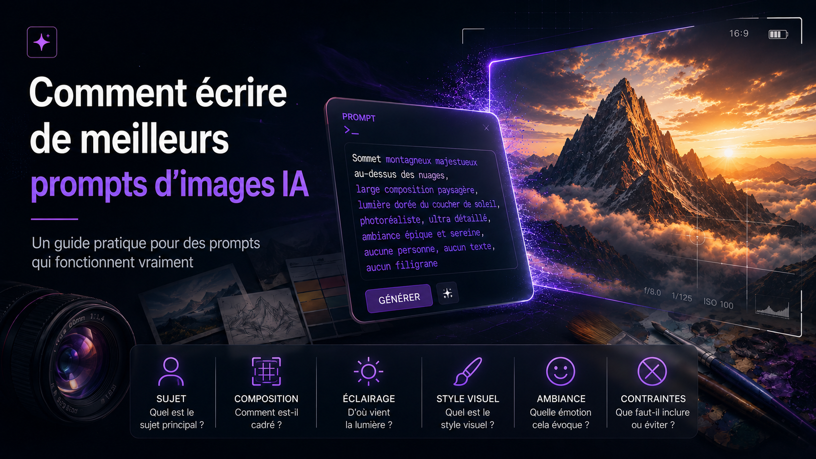 Prompts d'images IA : le guide complet pour écrire