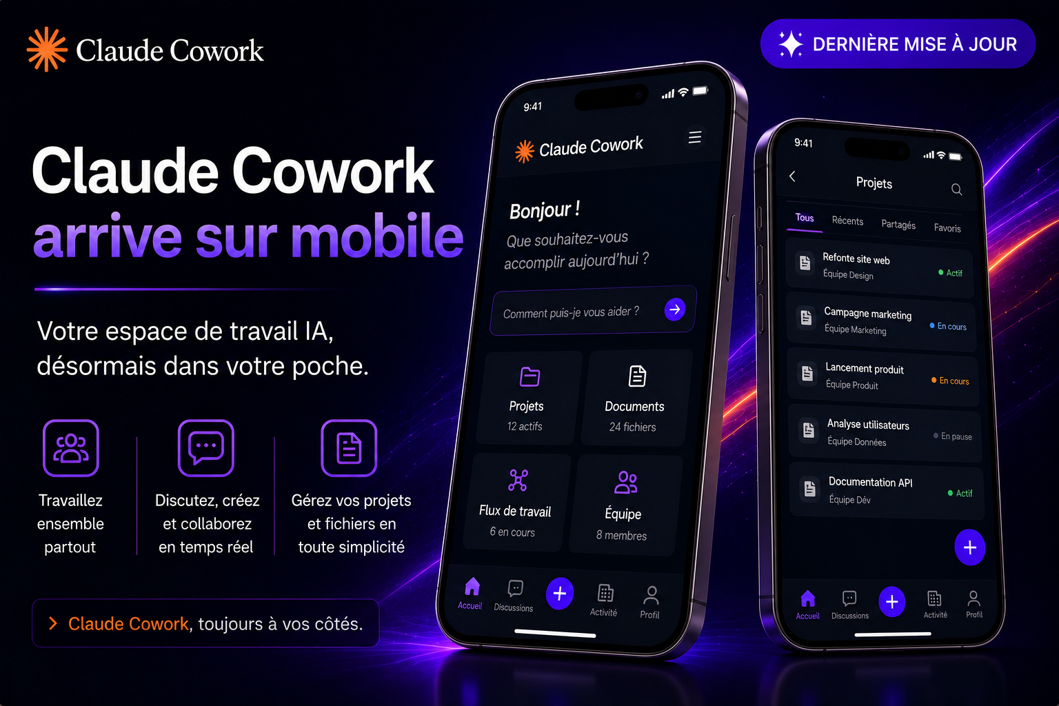 Claude Cowork est désormais sur votre téléphone