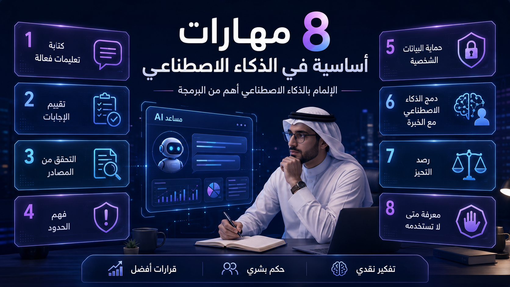 مهارات الذكاء الاصطناعي الثماني التي سيحتاجها الجميع