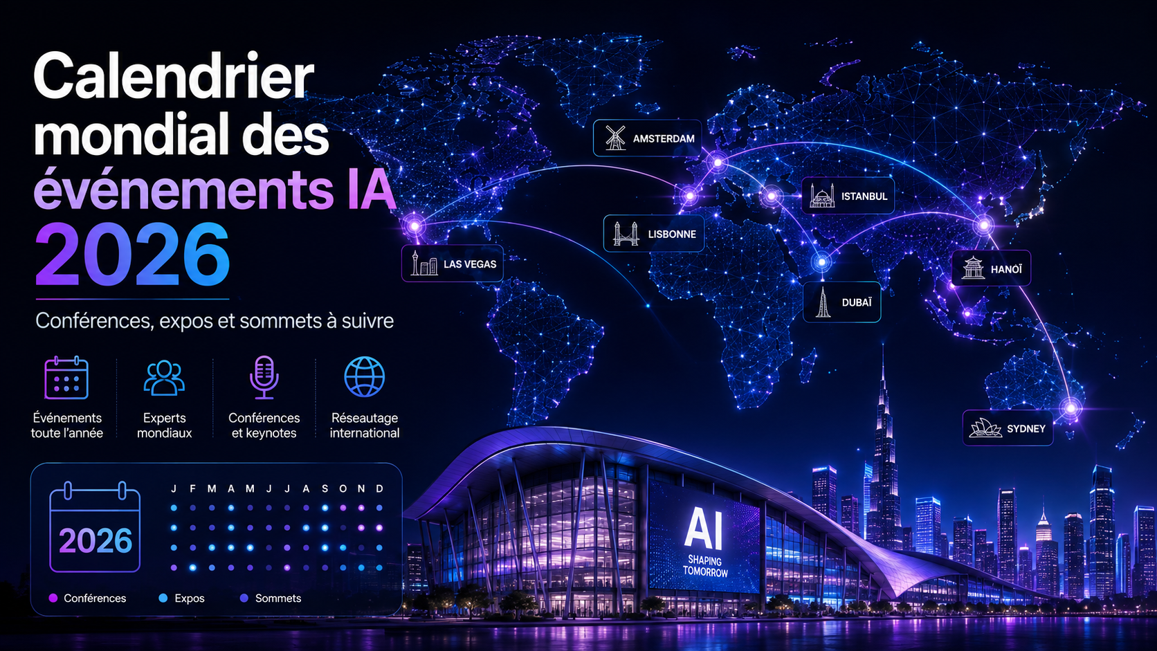 Conférences IA 2026 : dates, lieux et intervenants